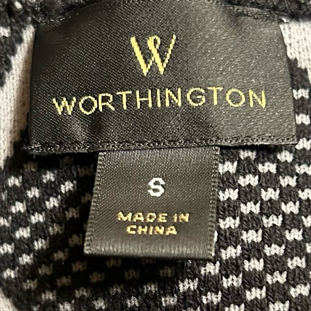 Worthington, 3/4 sleeve, black and gray, fall, size small regular, sweater - Picture 11 of 12